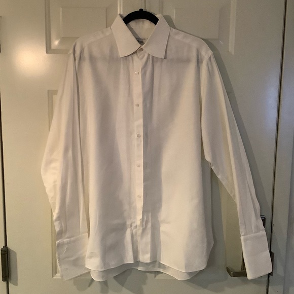 thick white dress shirt